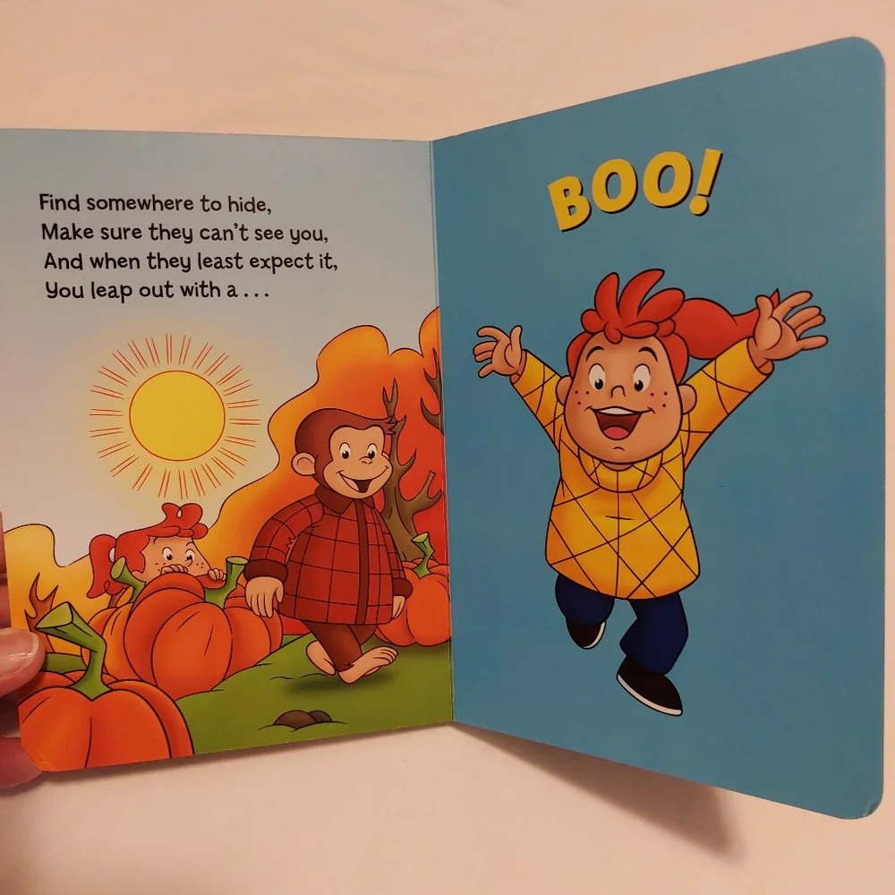 Bundle of 2 Toddler Board Books Curious George and 1 2 3 Boo NWT Fall Halloween